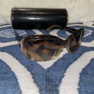 Authentic Bvlgari brown sunglasses